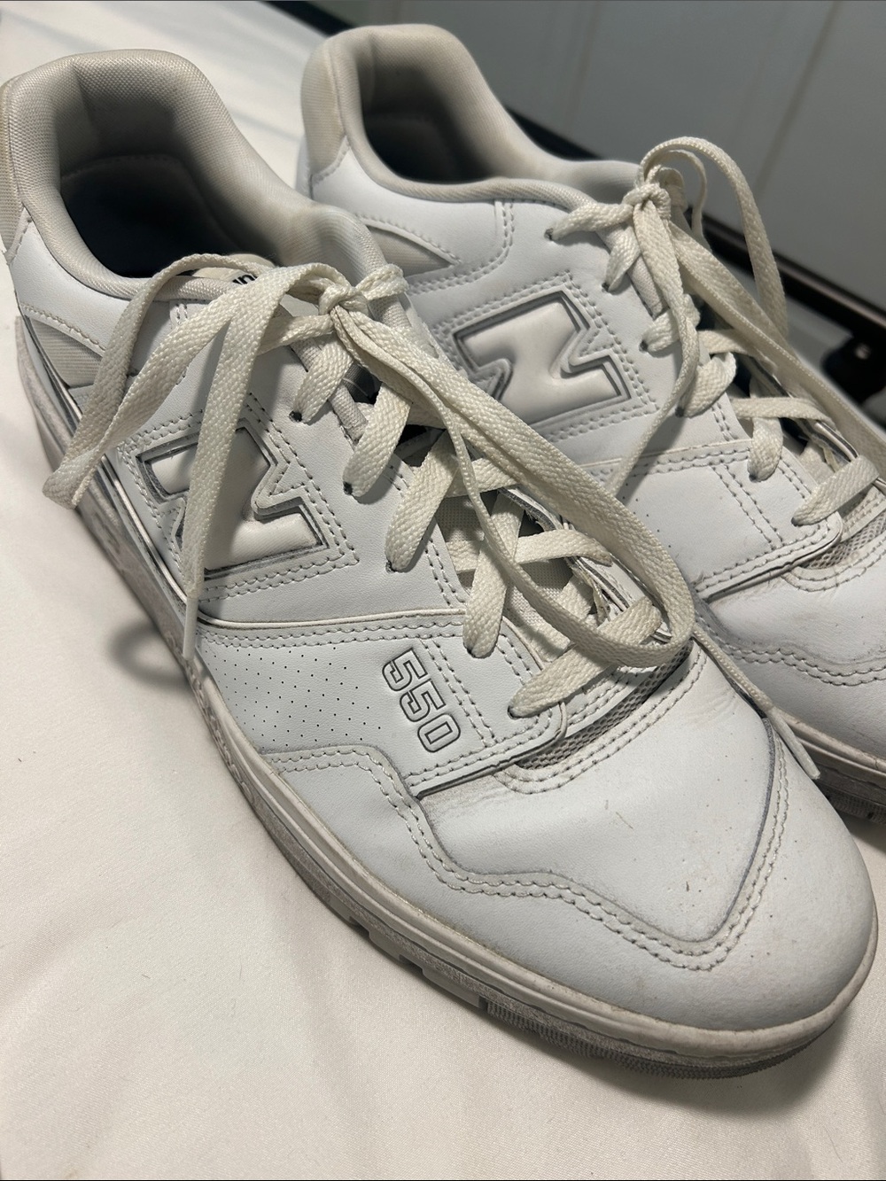 New Balance 550 Men's White Leather Sneakers